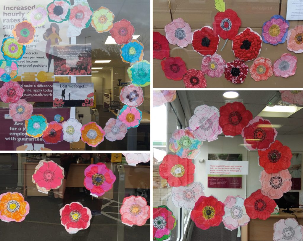 Remembrance poppies